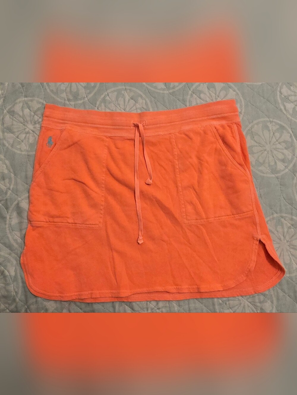 Polo by Ralph Lauren Orange Athletic Drawstring Skirt, Women's Medium